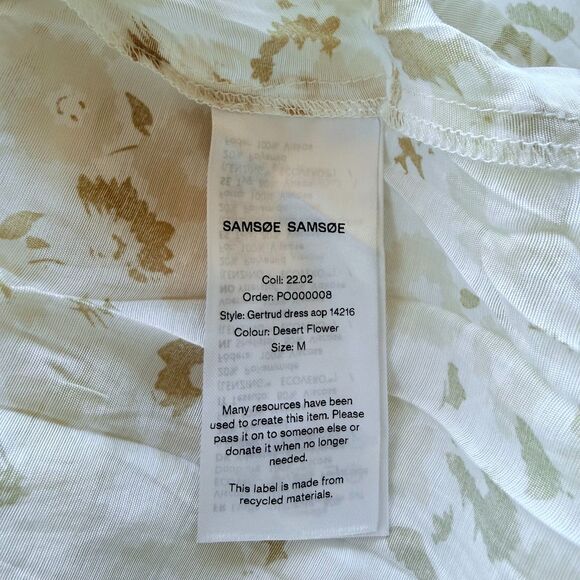 NWT Samsoe Samsoe Gertrud Empire Waist Midi Dress in Desert Flower Size Medium - Picture 10 of 16